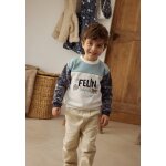 Sweat - shirt b�b� en molleton f�lintr�pide bleu