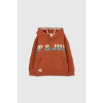 Sweat - shirt enfant en coton � capuche marron