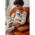 Sweat - shirt enfant en molleton lamascotte ecru
