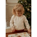 Sweat - shirt enfant en molleton lison ecru