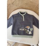 Sweat - shirt enfant en molleton ultra chaud boavista gris