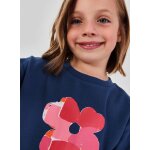 Sweat - shirt fille coton bleu
