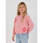 Sweat - shirt fille en coton orange