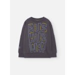 Sweat - shirt gar�on en molleton avec lettres gris