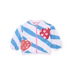 Sweat - shirt en maille pour fille avec fermeture zipp�e bleu
