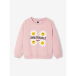 Sweat smileyworld fille rose p�le