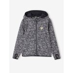 Sweat sport zipp matire technique fille motifs fleurs anthracite