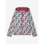 Sweat sport zipp� mati�re technique fille motifs fleurs vieux rose