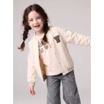 Sweat style teddy fille en molleton beige