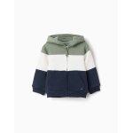 Sweat zippé À capuche en coton peigné vert foncé Sweat zippé À capuche en coton peigné vert foncé