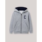 Sweat zipp� � capuche gar�on gris chine