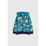 Sweat zipp� � capuche gar�on imprim� requins multicolore