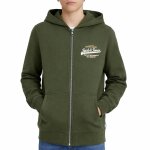Sweat zippe � capuche gar�on jjelogo vert