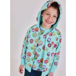 Sweat zipp� � capuche imprim� multicolore