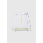 Sweat zipp� � capuche polaire blanc