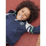 Sweat zippé à capuche sport garçon bleu foncé Sweat zippé à capuche sport garçon bleu foncé