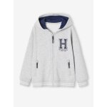 Sweat zippé à capuche sport garçon. gris chiné Sweat zippé à capuche sport garçon. gris chiné
