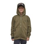 Sweat zipp  col rond et capuche von dutch slimane kaki / noir