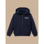 Sweat zipp� doubl� sherpa gar�on marine