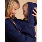 Sweat zipp volutif avec protge - bb envie de fraise marine