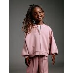 Sweat zipp� fille vieux rose