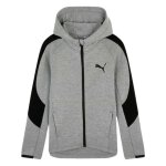 Sweat zipp� gar�on � capuche gris
