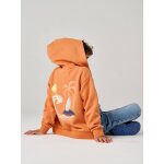 Sweat zipp� gar�on capuche orange