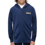 Sweat zipp� gar�on hoodie marine