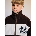 Sweat zipp� gar�on noisette