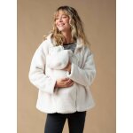 Sweat zippé en sherpa évolutif avec protège bébé écru Sweat zippé en sherpa évolutif avec protège bébé écru