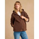 Sweat zipp� en sherpa �volutif avec prot�ge b�b� taupe