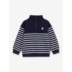Sweatshirt col zipp� marine