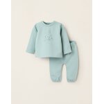 Sweatshirt + pantalon en coton polyester peign vert clair