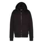 Sweatshirt uni zippé À capuche noir Sweatshirt uni zippé À capuche noir