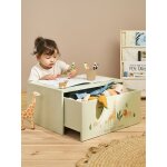 Table d'activit�s avec coffre de rangement beige