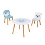 Table et chaises pour enfant banquise blanc / bleu