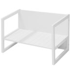 Table convertible en banc �volutif � 2 hauteurs d'assise blanc