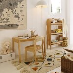 Table enfant en bois - robin marron