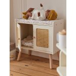 Table à langer cannage et bois fsc® poésie blanc Table à langer cannage et bois fsc® poésie blanc