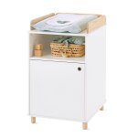 Table  langer ligne ptilou blanc / bois