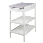 Table � langer + matelas � langer d�perlant roba style blanc / gris argent�