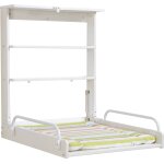 Table  langer murale pliante + matelas  langer dperlant blanc / ray multicolore