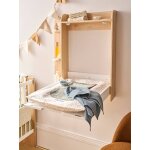 Table  langer murale avec rangement bois