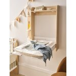 Table  langer murale avec rangement bois