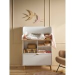 Table � langer transformable en biblioth�que merveille blanc