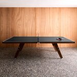 Table de ping pong int�rieur deluxe avec 2 raquettes et 3 balles gris