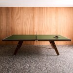 Table de ping pong int�rieur deluxe avec 2 raquettes et 3 balles kaki