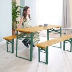 Table pique - nique pliante avec bancs pour 4 enfants teck