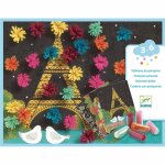 Tableau de pompons, 350 pi�ces en carton multicolore
