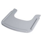 Tablette de chaise haute - plateau repas avec rebord sit up flex gris taupe